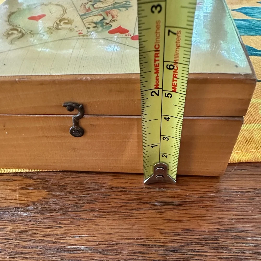 Brooks Rare Antique Brooks Soft Finish Sewing Thread Small Wooden Box GUC